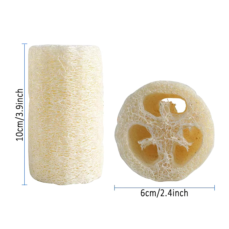 4Pcs/Pack Organic Loofahs Loofah Spa Exfoliating Scrubber Natural Luffa Body Wash Sponge Remove Dead Skin Made Soap 4 Inch