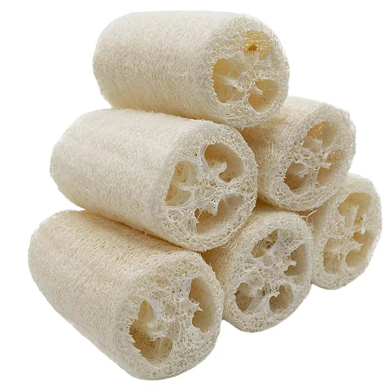 4Pcs/Pack Organic Loofahs Loofah Spa Exfoliating Scrubber Natural Luffa Body Wash Sponge Remove Dead Skin Made Soap 4 Inch